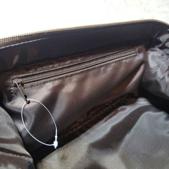 Fossil Vintage Brown Leather Mens Toilettery Shaving Cosmetic Travel Bag - Picture 6 of 7